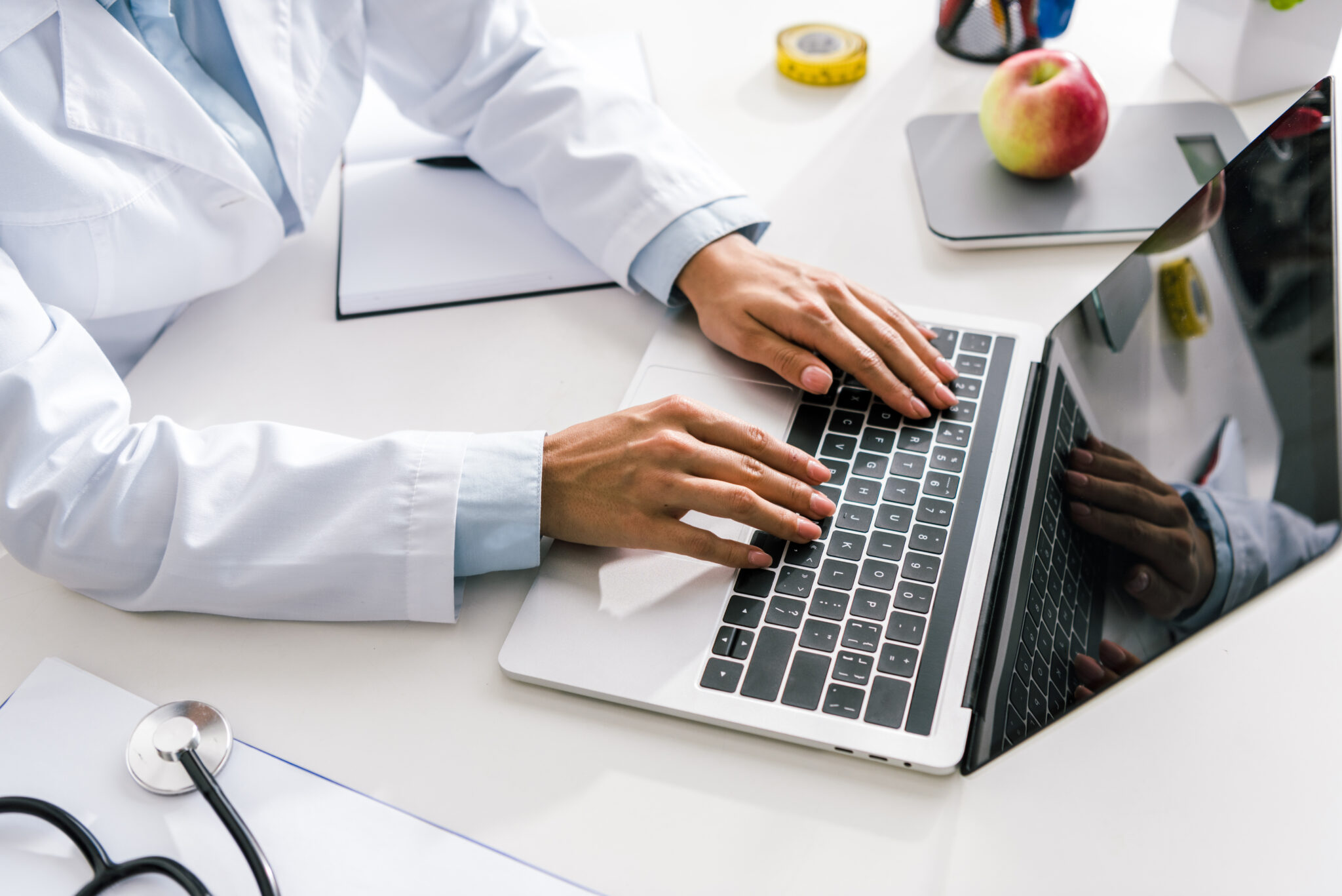 model doctor conducting effects of marijuana research